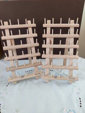 NEW 2-PCS June Tailor Wooden Thread Rack Mini-Sized 30 Spool